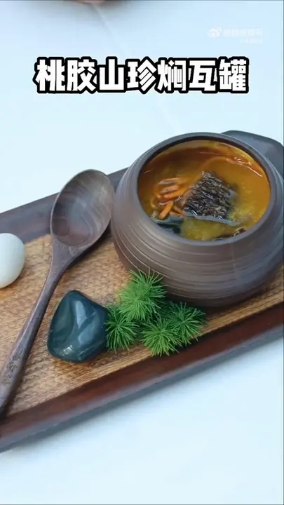 桃胶山珍焖瓦罐