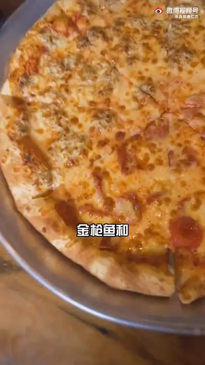 金枪鱼萨拉米双拼披萨