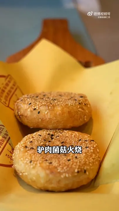 驴肉菌菇火烧